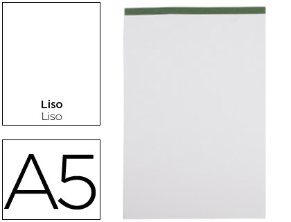 Bloc notas Liderpapel A5 80h 60 g/m² liso sin tapa